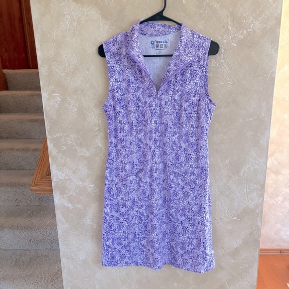 Ibkul Purple Sleeveless Dress - Picture 1 of 4